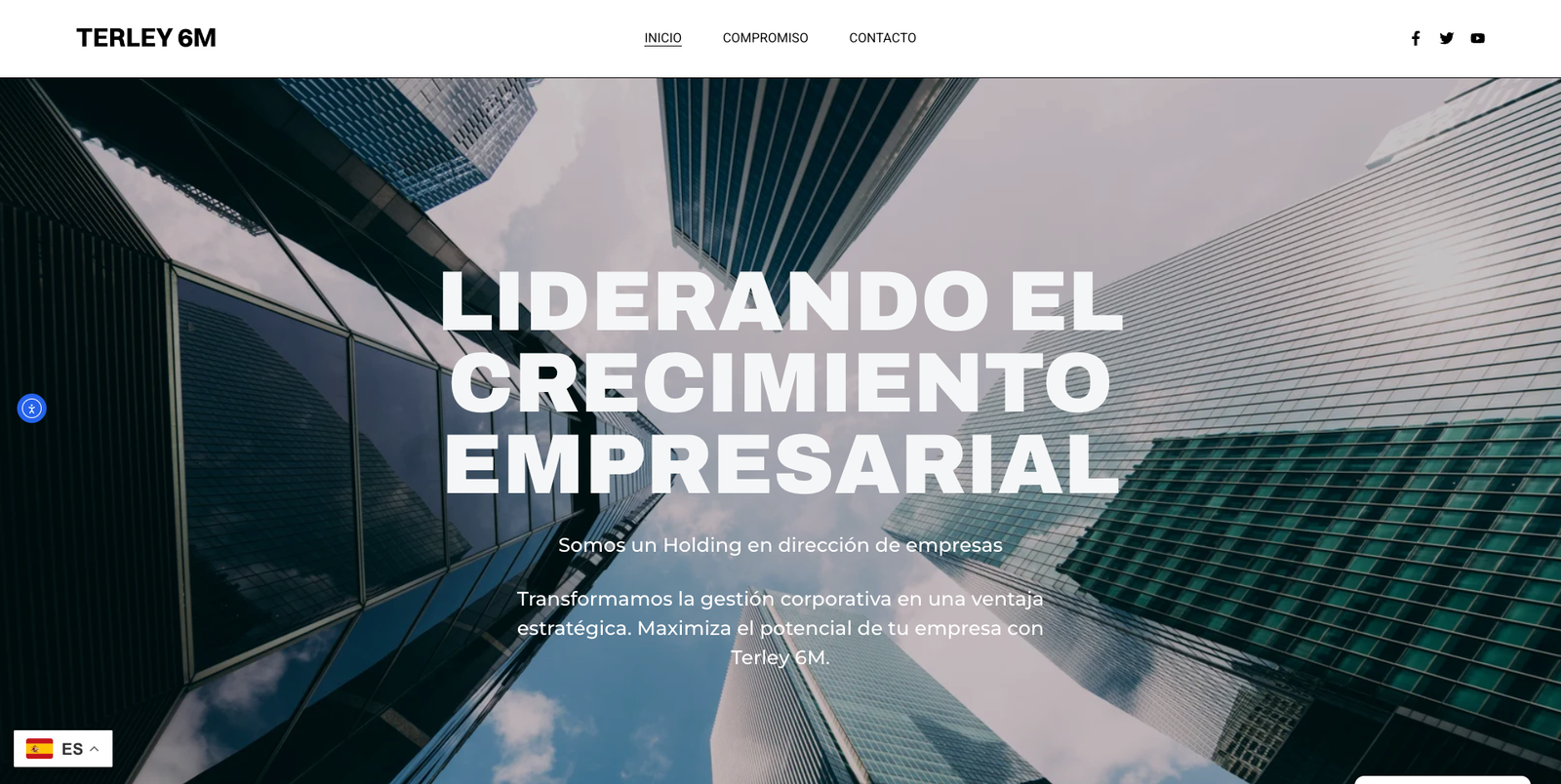 Captura de archivo de la página de inicio de una web corporativa de grupo