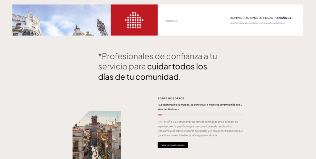 Profesionales de confianza en administración de fincas en Valencia - F.M. Portaňa S.L.

