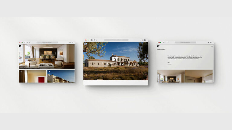 Diseño web profesional para Bisvisuals, estudio de interiorismo, arquitectura y visualización 3D, realizado por 14soles