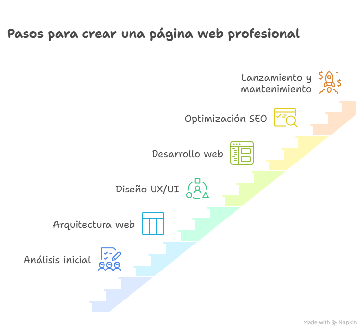 Pasos para crear una página web profesional desde el análisis hasta el lanzamiento