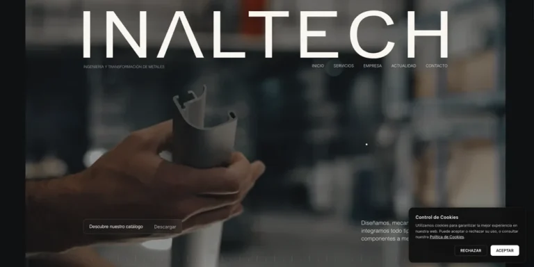 Diseño web minimalista para Inaltech