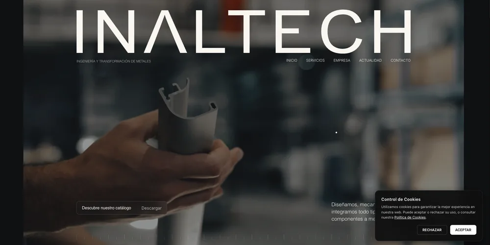 Diseño web minimalista Inaltech