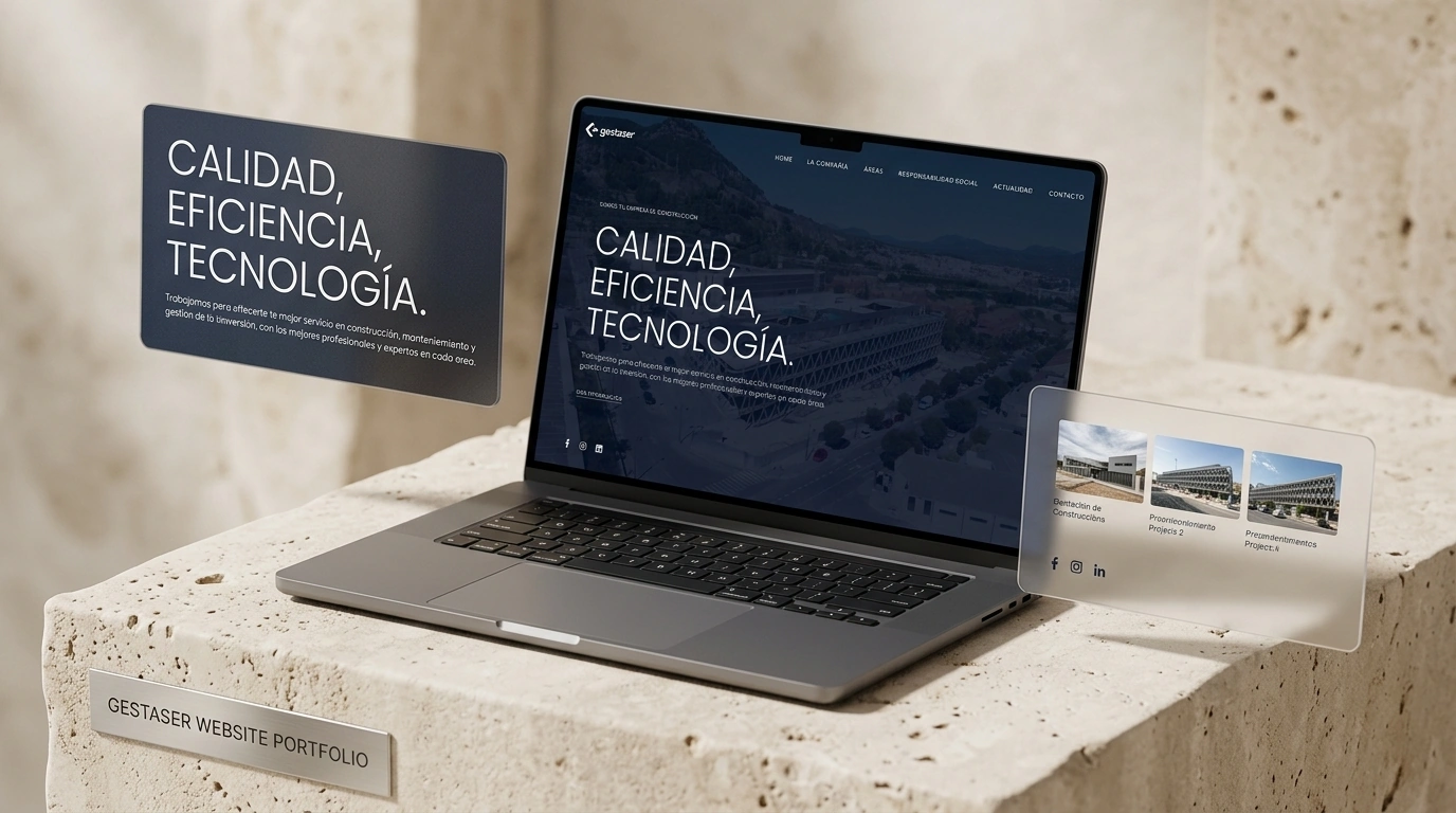 MacBook Pro Gestaser con ventanas flotantes de áreas