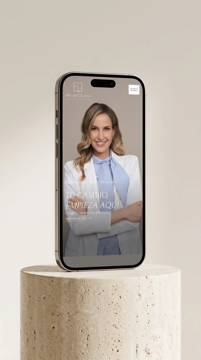Mockup vertical iPhone 15 Pro de Dra. Regalado para el proceso